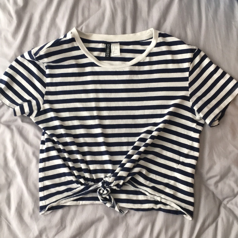 H&M Stripes Crop Top